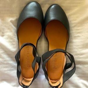 Gentle Souls leather criss cross sandals